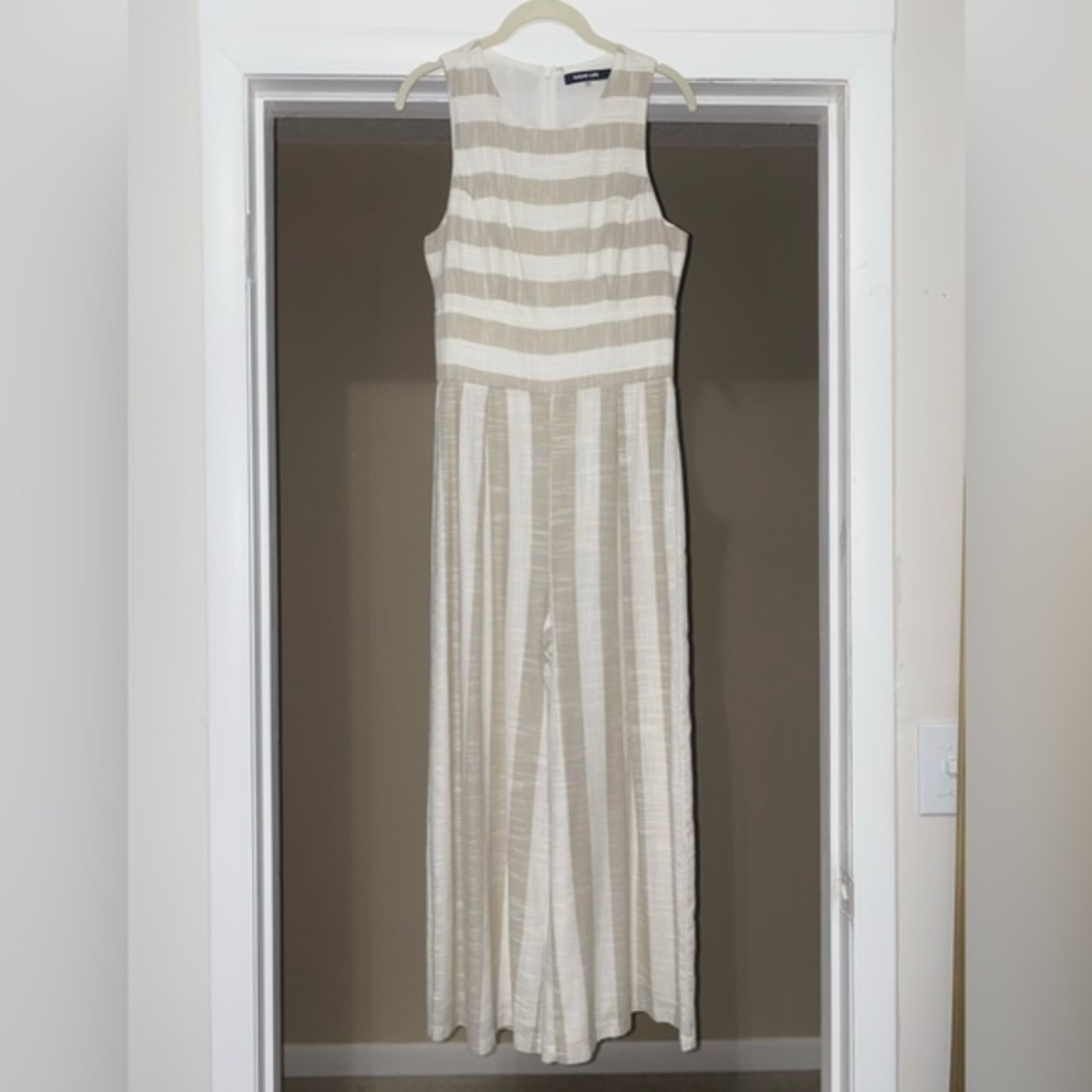 Sugar Lips Linen Striped Romper Jumpsuit - Picture 2 of 6